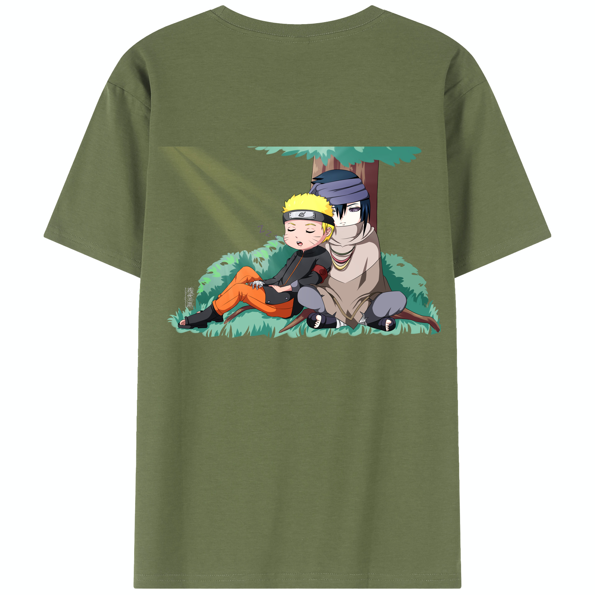 （画像用） NARUTO -ナルト- うずまき ナルト Uzumaki Naruto 綿100％半袖Tシャツ（背面プリント）